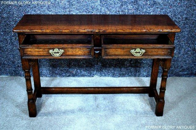 Image 37 of TITCHMARSH & GOODWIN OAK LAMP PHONE HALL CONSOLE TABLE STAND
