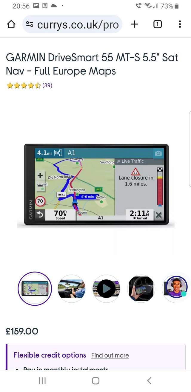 Preview of the first image of Garmin DriveSmart 55 MT-S 5.5" Sat Nav.