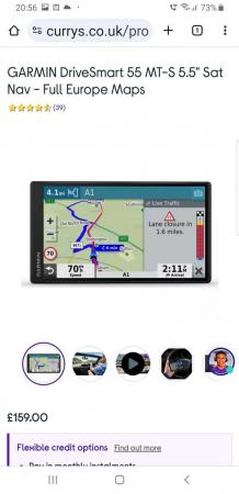 Image 1 of Garmin DriveSmart 55 MT-S 5.5" Sat Nav