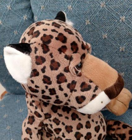 Image 17 of Russ Berrie UK soft toy Leopard.  Length approx: 14".