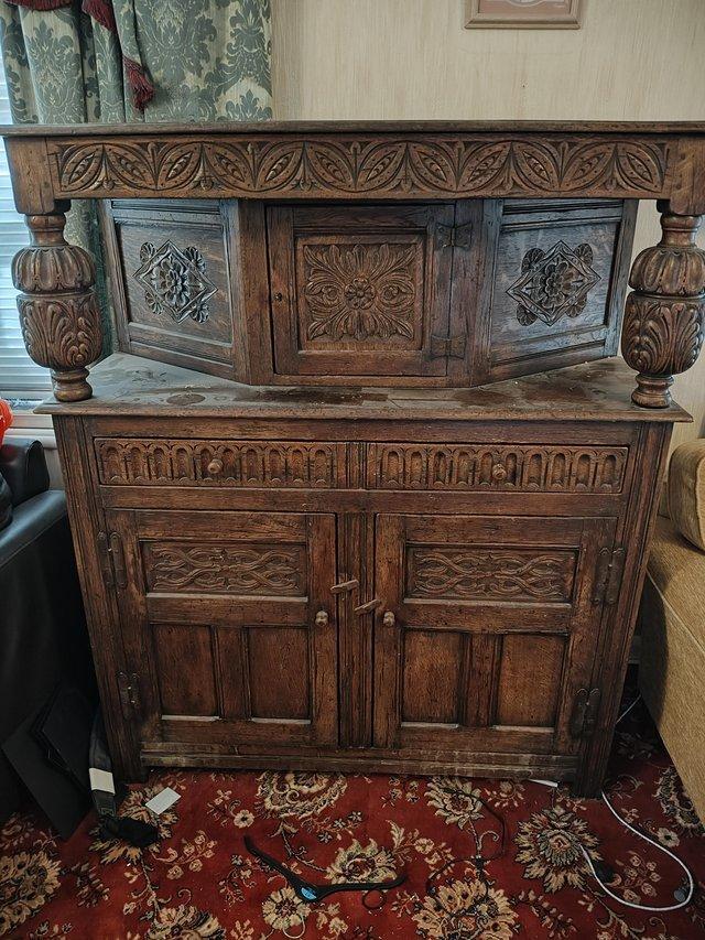 Preview of the first image of Antique Oak Court Cupboard vintage.