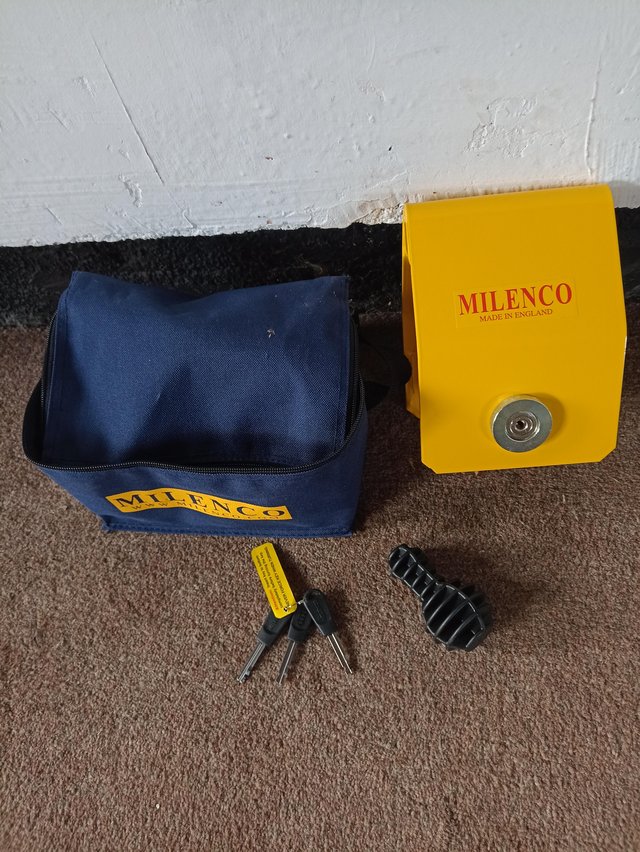 Preview of the first image of Milenco caravan hitch lock.