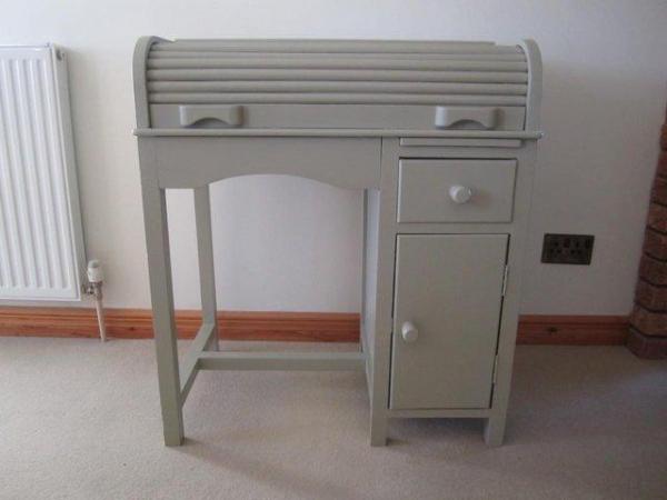 Image 1 of Roll Top Desk Shabby Chic Sage