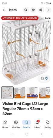 Image 2 of Tall 93 cm vision bird cage