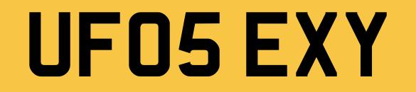 Image 1 of UF05EXY SEXY Number Plate Private Personalised Registration