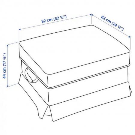 Image 3 of Footstool, Ikea light grey EKTORP