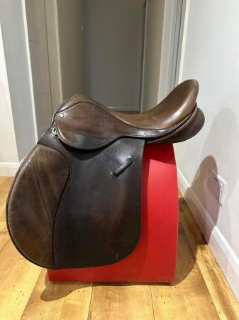 Image 2 of Ideal brown event saddle, 17.5” stamped N but is more medium