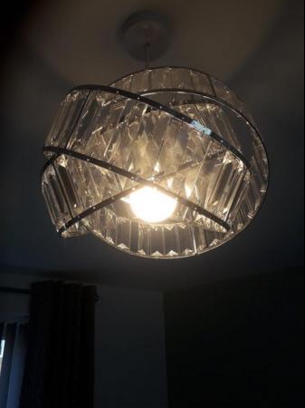 Image 2 of Two very modern crystal effect ceiling lights