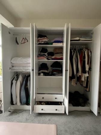 Image 3 of 6 door wardrobe with drawers in a very GOOD condition