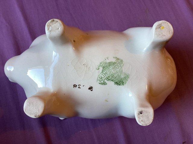Preview of the first image of Vintage Arthur Wood Ceramic Piggy Bank.