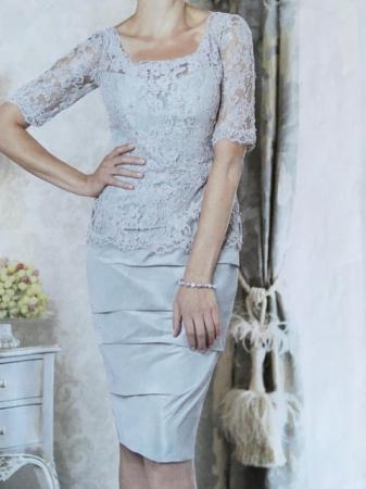 Image 3 of Ian Stuart Mother of the bride Dress in Warm Grey Size 12