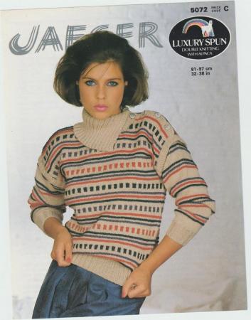 Image 1 of Jaeger 5072 Original Knitting Pattern for Lady's Double Knit