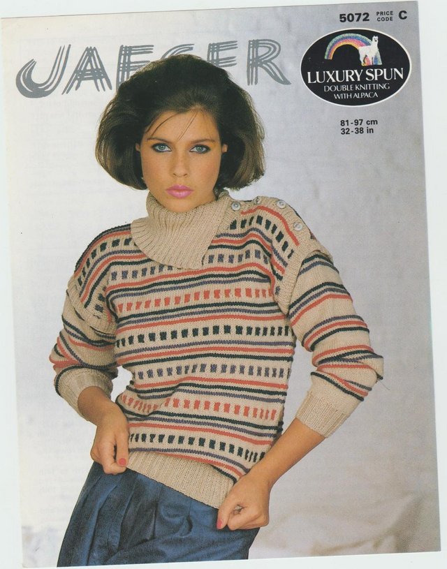 Preview of the first image of Jaeger 5072 Original Knitting Pattern for Lady's Double Knit.