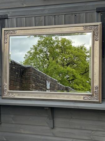 Image 1 of Mirror with detailed frame