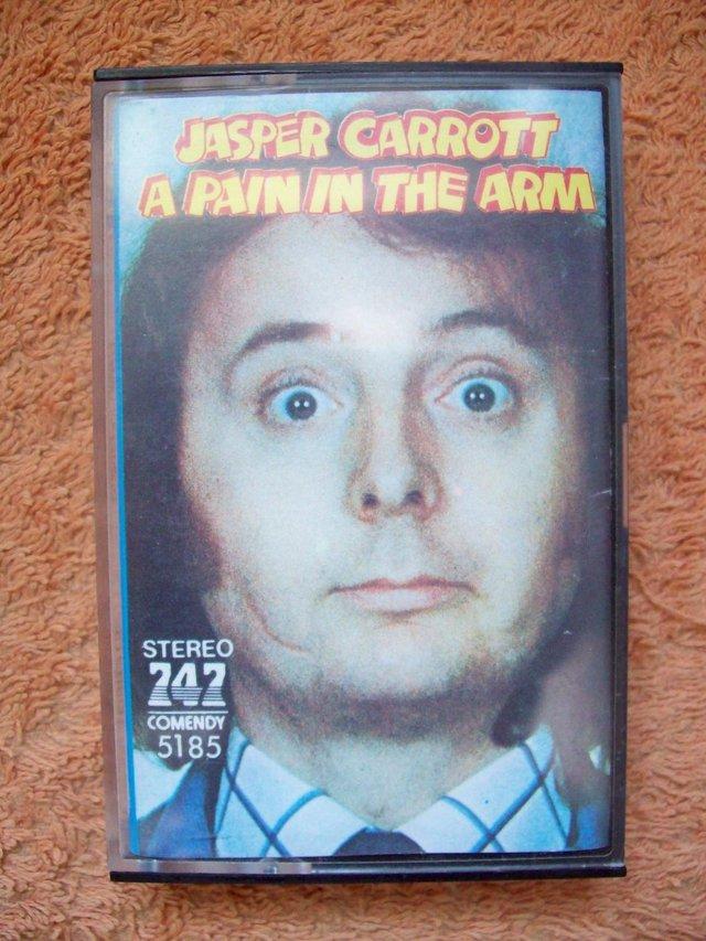 Preview of the first image of JASPER CARROTT 'A PAIN IN THE ARM' CASSETTE TAPE (INC. P&P).
