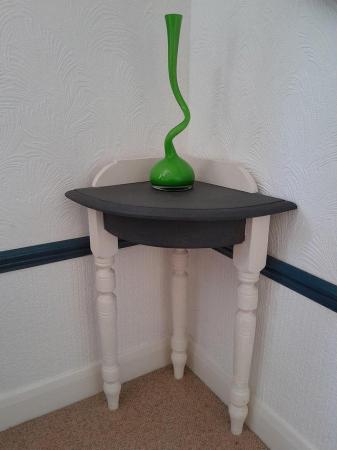 Image 2 of Corner recycled Table, painted & waxed