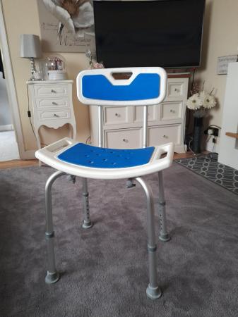 Image 1 of Shower chair with adjustable height
