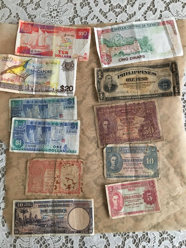 Preview of the first image of Assorted Foreign Currency Notes-various eras.