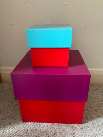 Image 1 of 2 x Mdf storage boxes/ottomans