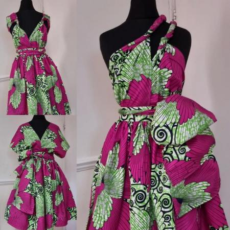Image 2 of African Ankara Infinity Wrap Dress