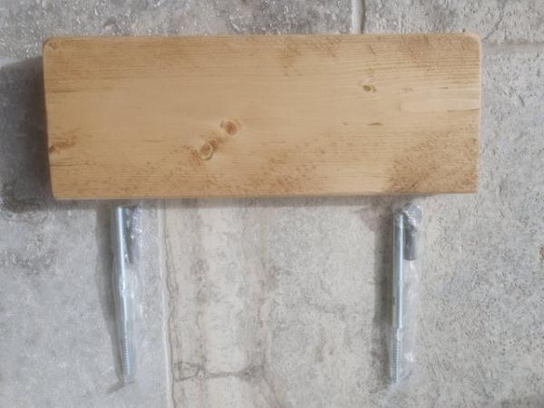 Image 2 of Wood rustic floating shelf
