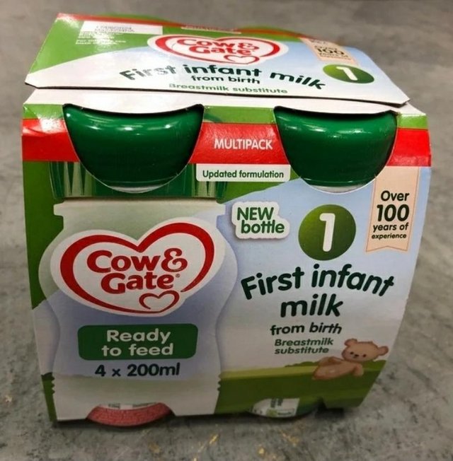 Preview of the first image of Cow and Gate first milk ready made.