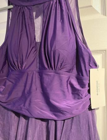 Image 3 of (New) Size 22 one-piece swimsuit with chiffon skirt