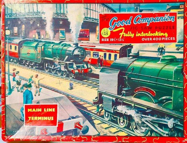 Preview of the first image of RARE 1960's PUZZLE - MAIN LINE TERMINUS 400 pcs.