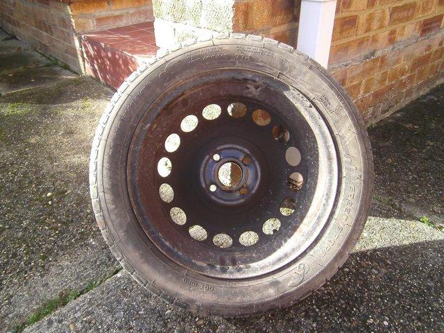 Preview of the first image of for sale citroen c1 15 inch steel wheel and tyre.