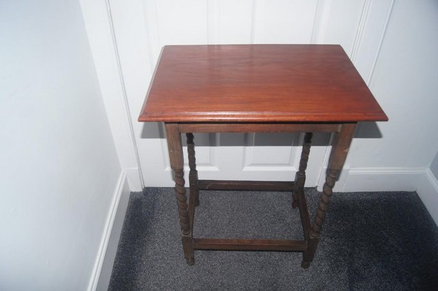 Image 1 of Side Table with Barley Twist Legs