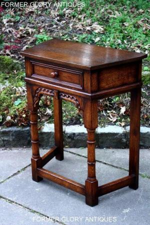 Image 77 of A TITCHMARSH AND GOODWIN OAK CANTED HALL TABLE LAMP STAND