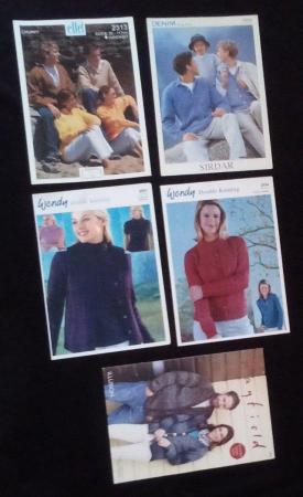 Image 1 of Five Ladies and Gents Knitting Patterns £2 each All 5 £8