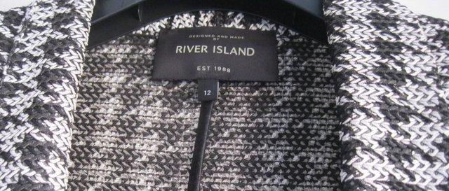 Image 2 of River Island black and white open weave jacket, size 12