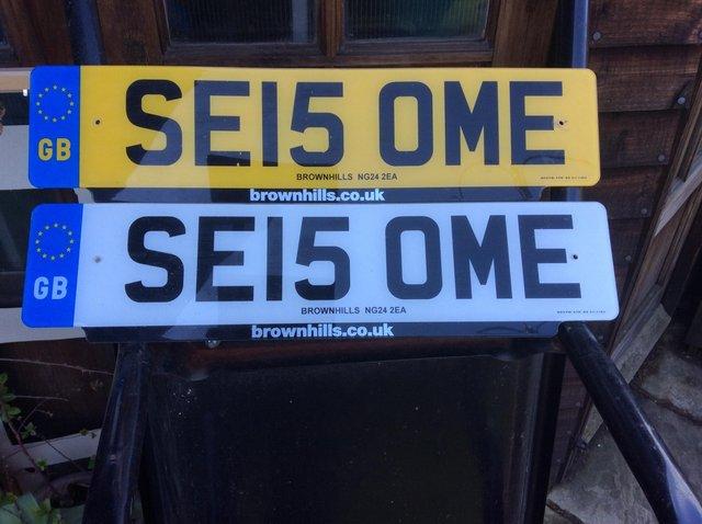 Preview of the first image of SE15OME private reg for sale on retension.