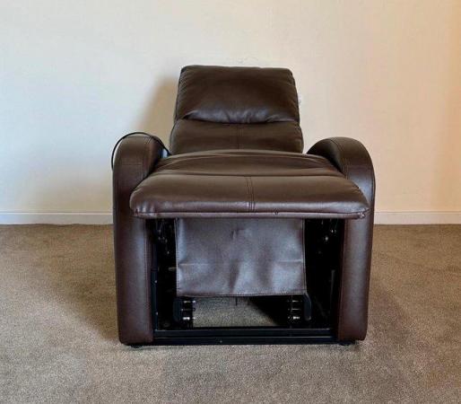Image 8 of ELECTRIC RISER RECLINER CHAIR BROWN LEATHER CHAIR ~ DELIVERY