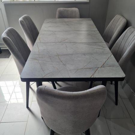 Image 1 of NEW dining table with six chairs