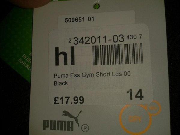 Image 2 of New Ladies Puma Tight fit Bio-Dry sports gym shorts size 14