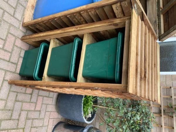 Image 7 of Shelved Storage Garden Recycling Store Shed for 3 x Bins