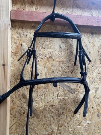 Image 1 of Pony bridle, black leather, brand new