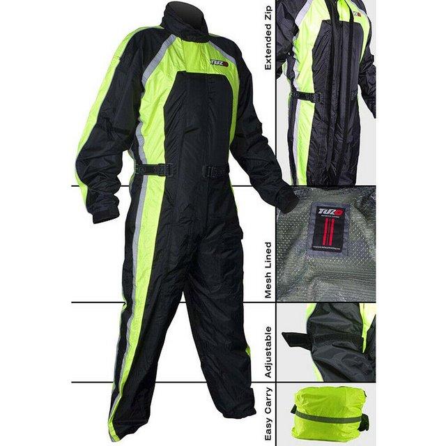 Preview of the first image of Tuzo motorcycle waterproof deluxe rainsuit. Size 42/M..
