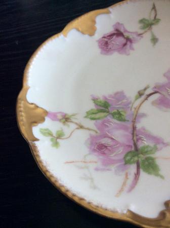 Image 2 of Beautiful Limoges China plate with roses.