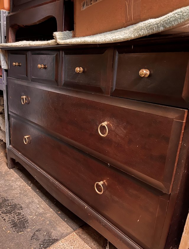 Preview of the first image of Stag Mahogany chest of drawers.