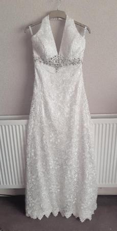 Image 1 of Ivory Lace Fitted Wedding Gown By Eternity Bride - Size 12