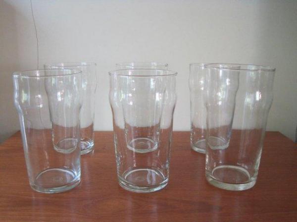 Image 2 of Six pint glasses or beer glasses