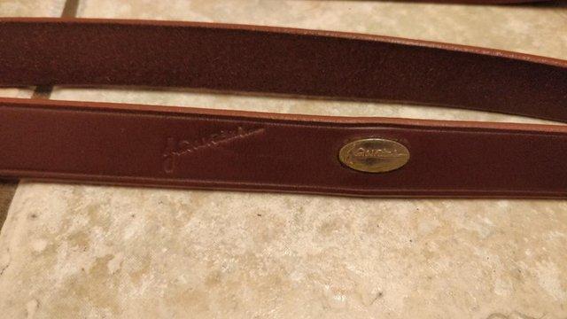 Image 3 of JOHN WHITAKER BROWN LEATHER ELASTICATED DRAW REINS