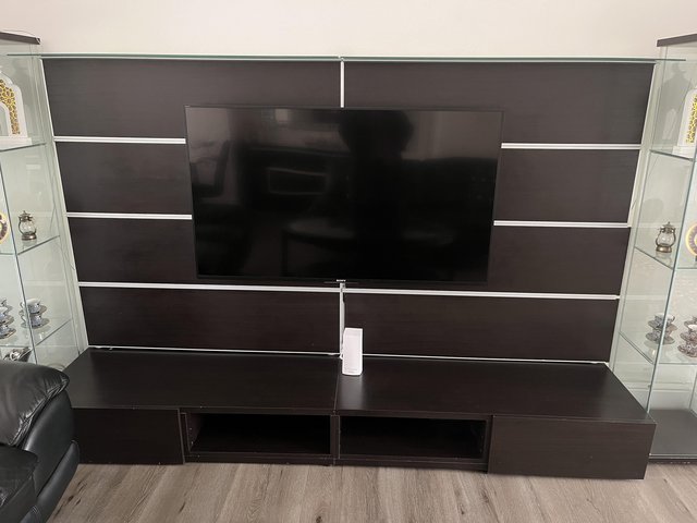 Preview of the first image of Dark brown Ikea tv unit/combination..