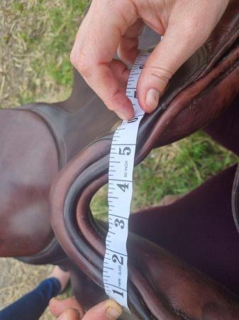 Image 6 of Bate brown leather saddle, good used condition