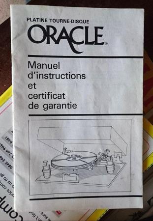 Image 2 of Oracle Turntable Set-Up Instructions Manual