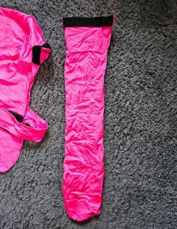 Image 4 of Miniature horse full lycra body suit - pink 3'9/4'0 size