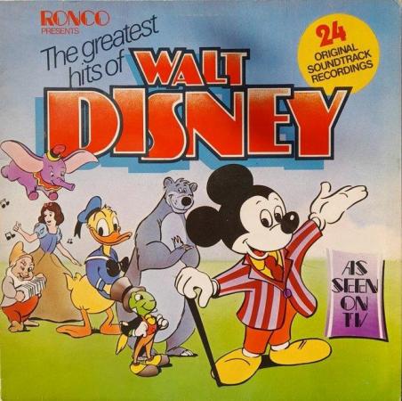 Image 1 of The Greatest Hits of Walt Disney 1975 UK Gatefold LP. NM/VG+